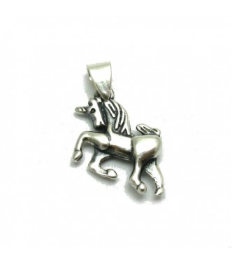 PE001247 Sterling silver pendant solid 925 charm Unicorn 